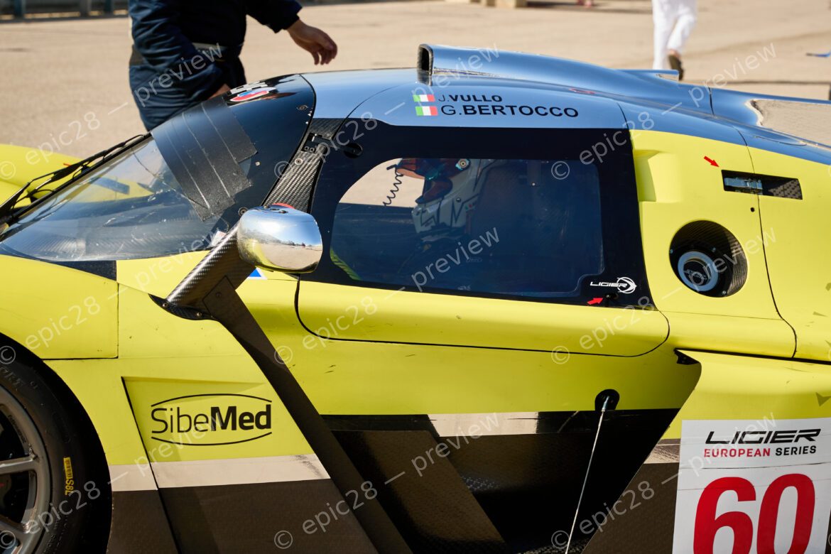 Gregorio BERTOCCO (ITA) and Simone Vullo JODY (ITA) drives for IRON LYNX BY MRACING (ITA) in a Ligier JS P4 at the 2025 LIGIER EUROPEAN SERIES Round 6 in PORTIMÃO, Portugal on 17th October 2025.