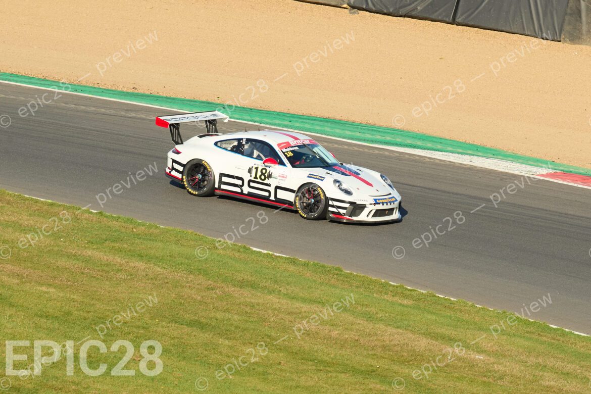Ash Muldoon and James Kellett (PRO) race for AMSPEED in a Porsche 991.2 Cup (CHALLENGE Class) at the Britcar Endurance Championship at Brands Hatch Indy on the 8th November 2025. (Photo by Craig Allan-McWilliams)