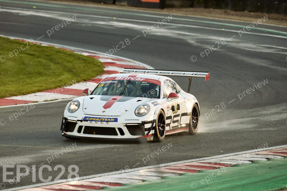 Ash Muldoon and James Kellett (PRO) race for AMSPEED in a Porsche 991.2 Cup (CHALLENGE Class) at the Britcar Endurance Championship at Brands Hatch Indy on the 8th November 2025. (Photo by Craig Allan-McWilliams)