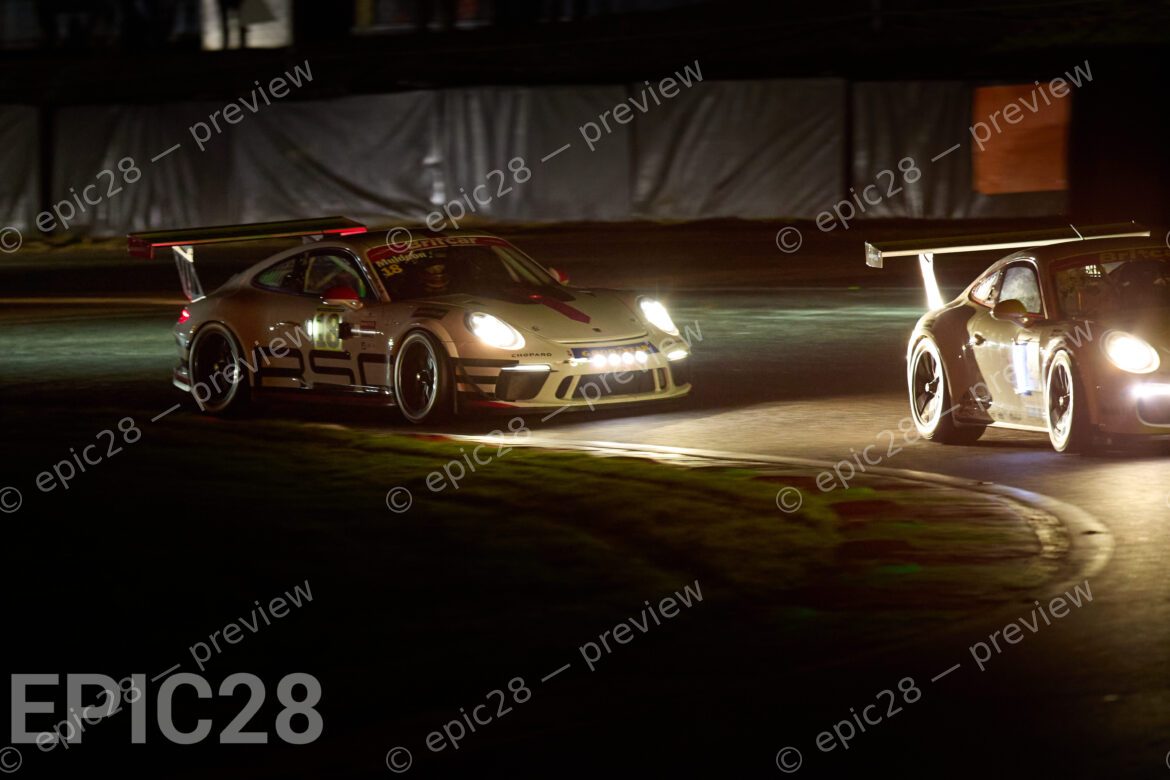 Ash Muldoon and James Kellett (PRO) race for AMSPEED in a Porsche 991.2 Cup (CHALLENGE Class) at the Britcar Endurance Championship at Brands Hatch Indy on the 8th November 2025. (Photo by Craig Allan-McWilliams)