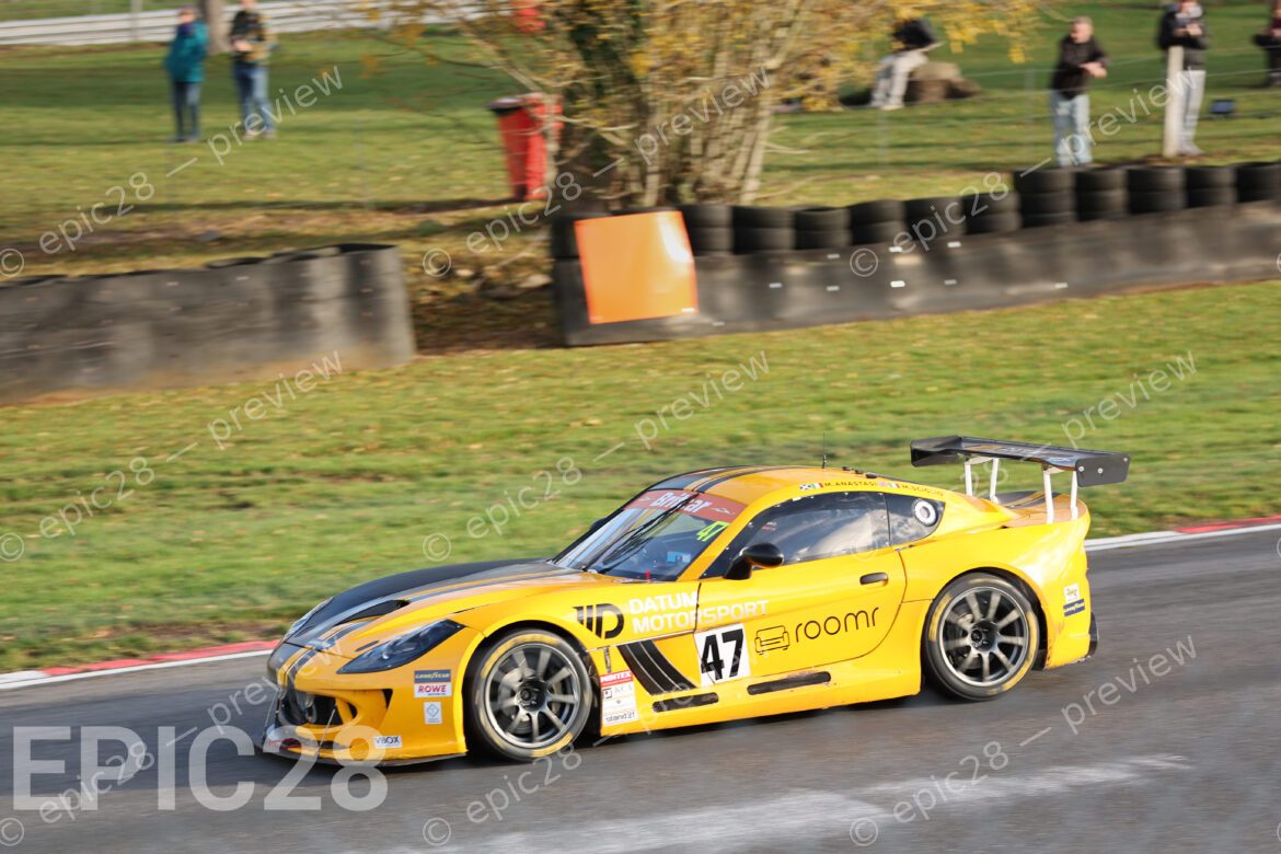 Marco Anastasi and Maurizio Sciglio race for Datum Motorsport in a Ginetta G55 Supercup (GINETTA Class) at the Britcar Endurance Championship at Brands Hatch Indy on the 8th November 2025. (Photograph by Tracey Allan-McWilliams)