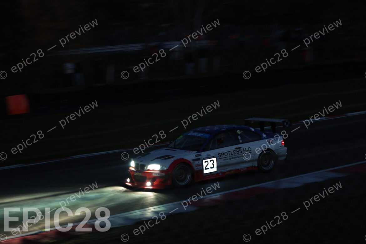 Nathan Wells races for Woodrow Motorsport in a BMW (GT Class) at the Britcar Endurance Championship at Brands Hatch Indy on the 8th November 2025. (Photograph by Tracey Allan-McWilliams)