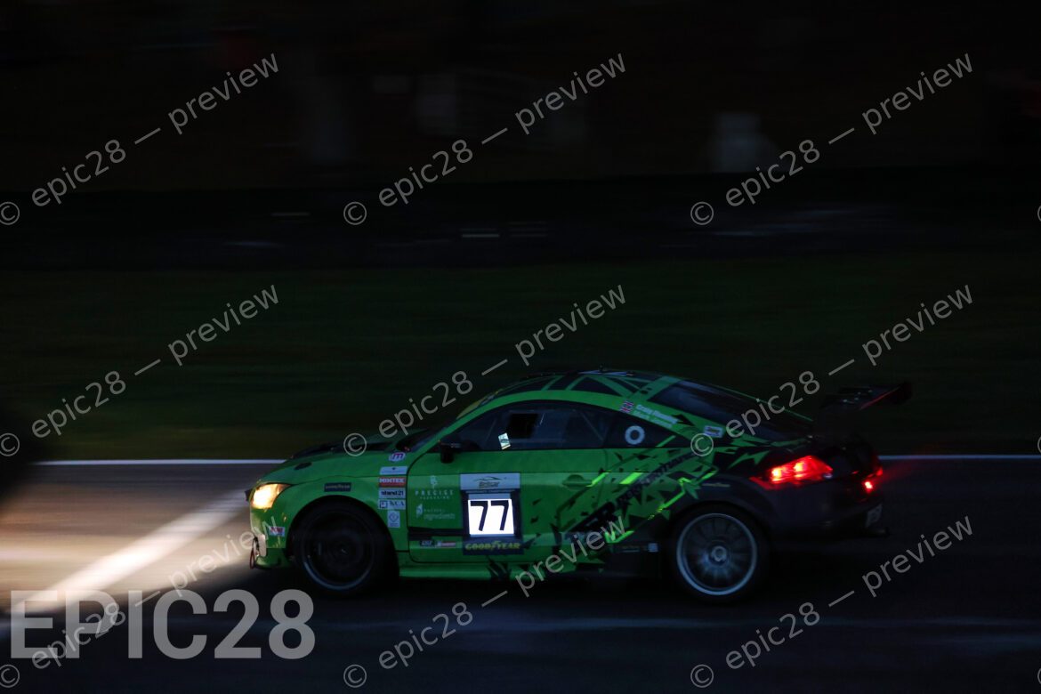 Mark Jones and Craig Fleming race for TSR Performance in an Audi TT (CUP Class) at the Britcar Endurance Championship at Brands Hatch Indy on the 8th November 2025. (Photograph by Tracey Allan-McWilliams)