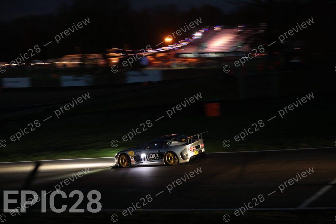 Nick Casey and Adriano Medeiros (PRO) race for Datum Motorsport in a Ginetta G55 Supercup (GINETTA Class) at the Britcar Endurance Championship at Brands Hatch Indy on the 8th November 2025. (Photograph by Tracey Allan-McWilliams)