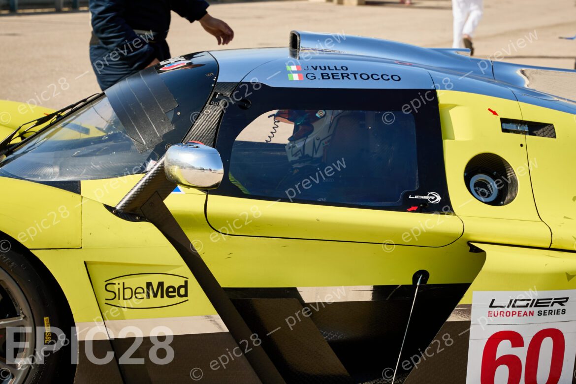 Gregorio BERTOCCO (ITA) and Simone Vullo JODY (ITA) drives for IRON LYNX BY MRACING (ITA) in a Ligier JS P4 at the 2025 LIGIER EUROPEAN SERIES Round 6 in PORTIMÃO, Portugal on 17th October 2025.