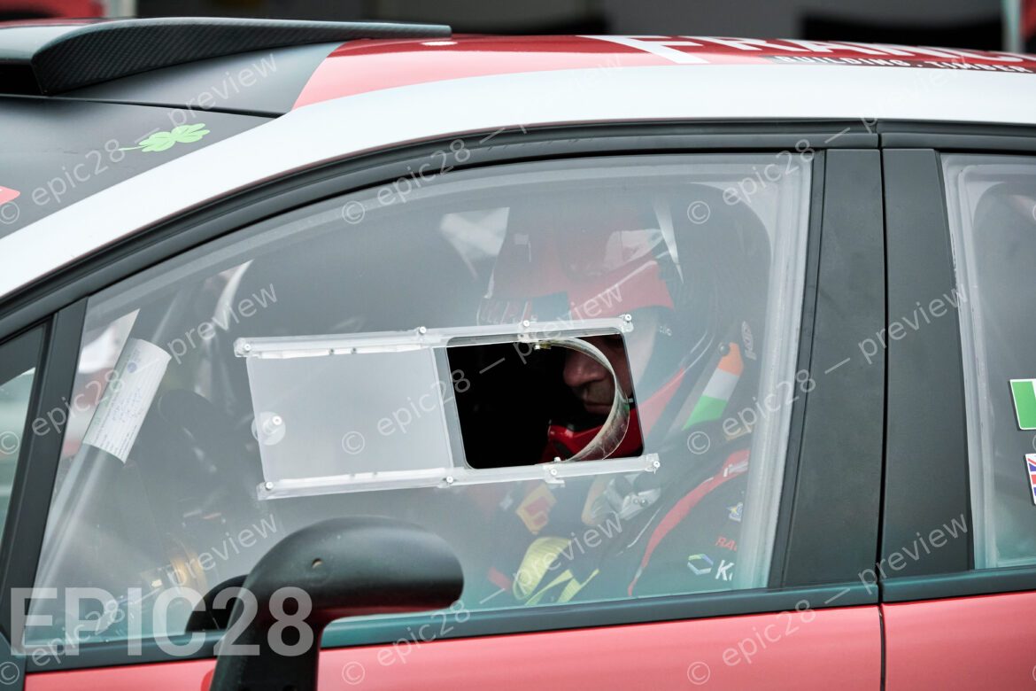 Driver Michael Igoe (Dukeries MC) and co-driver Will Atkins (Whitchurch MC) race in the Citroen C3 Rally 2 (1600) at the NHMC Cadwell Stages Rally 2025 at Cadwell Park Circuit, Louth, Lincolnshire on the 16th Nov 2025.