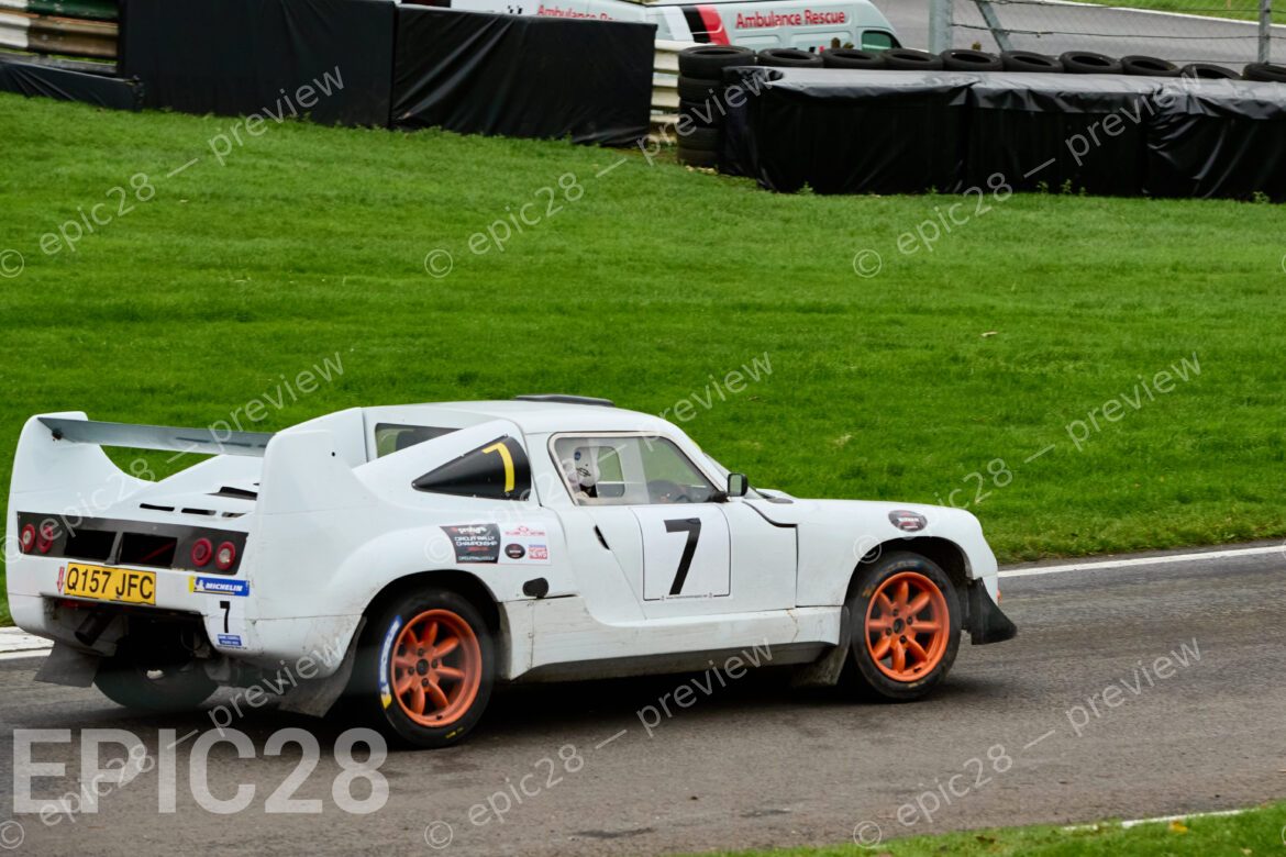 Driver Joshua Davey (South Hams MC) and co-driver Tamsyn Davey (South Hams MC) race in the Darrian T90 (1998) at the NHMC Cadwell Stages Rally 2025 at Cadwell Park Circuit, Louth, Lincolnshire on the 16th Nov 2025.