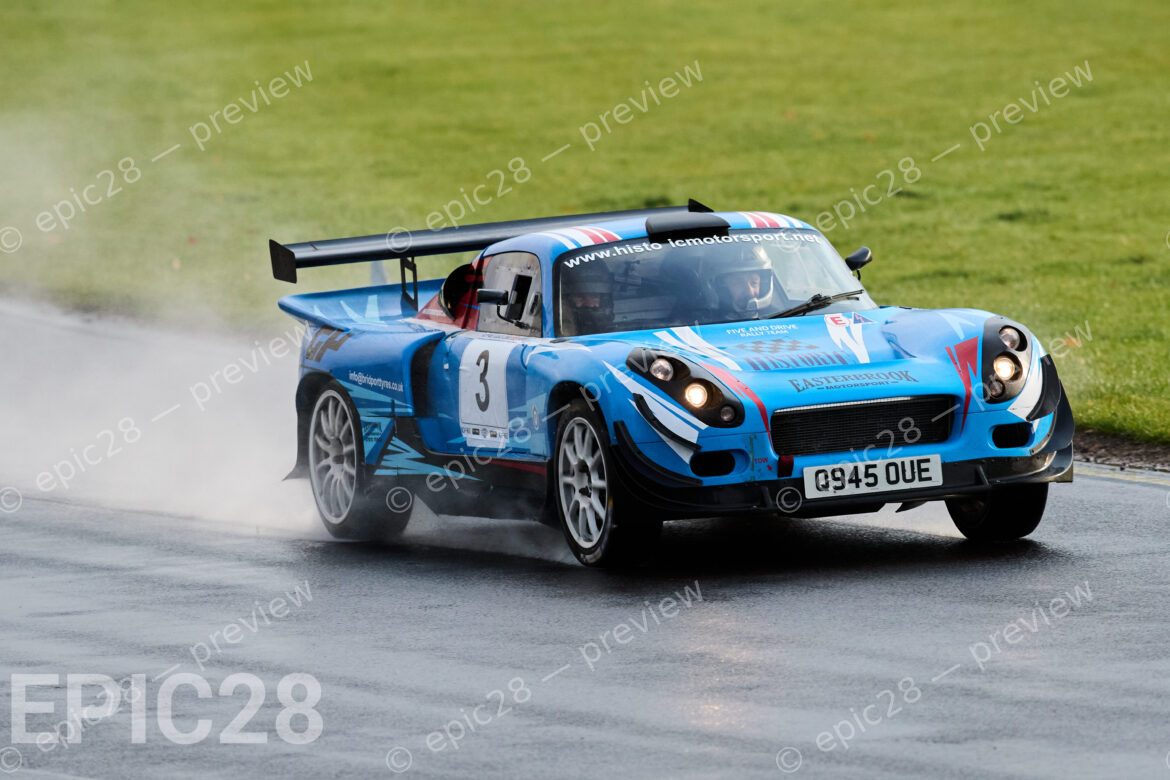 Castle Combe Race Circuit, England, 29th Nov 2025, Tom Todd and Dan Morefield race in a Darrian GTR+ at the DAE Castle Combe Stage Rally. Credit: Craig Allan-McWilliams/Alamy Live News