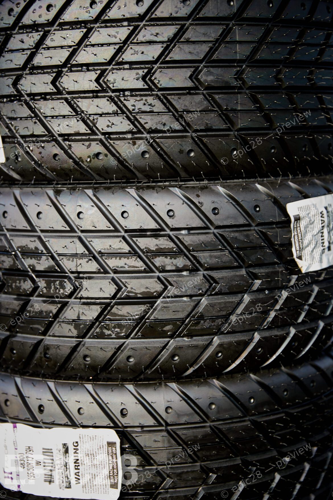 Castle Combe Race Circuit, England, 29th Nov 2025, Tire stack in the padock at the DAE Castle Combe Stage Rally. Credit: Craig Allan-McWilliams/Alamy Live News