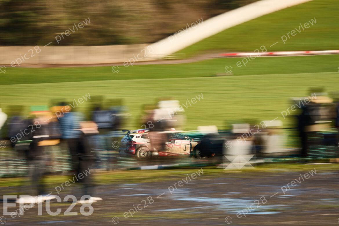 Donington Park, England, 30th Nov 2025, No3, John Stone of Blackpool & South Shore MC and Harry Walshaw of De Lacy MC race in a VW Polo R5 GTi at the Tegiwa Donington Rally 2025 at Donington Park on 30th Nov 2025. Credit: Craig Allan-McWilliams/Alamy Live News
