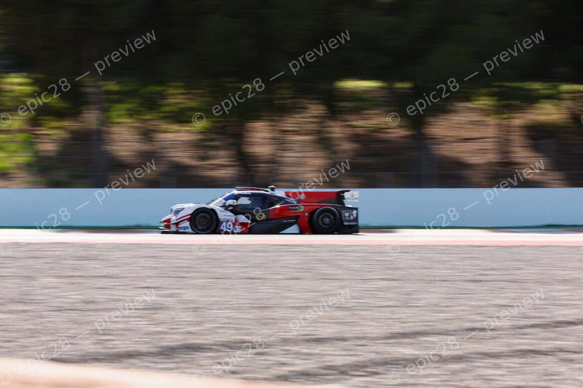 Barcelona, Spain. 10th Apr 2026. #49 Ligier JS P325 - Toyota of Michael HOVE (DEN) and Andrew RACKSTRAW (RSA) (HIGH CLASS RACING) prototype pushes through a high-speed section during Free Practice 2, maintaining momentum through the corner.. Credit: Tracey Allan-McWilliams/Alamy Live News
