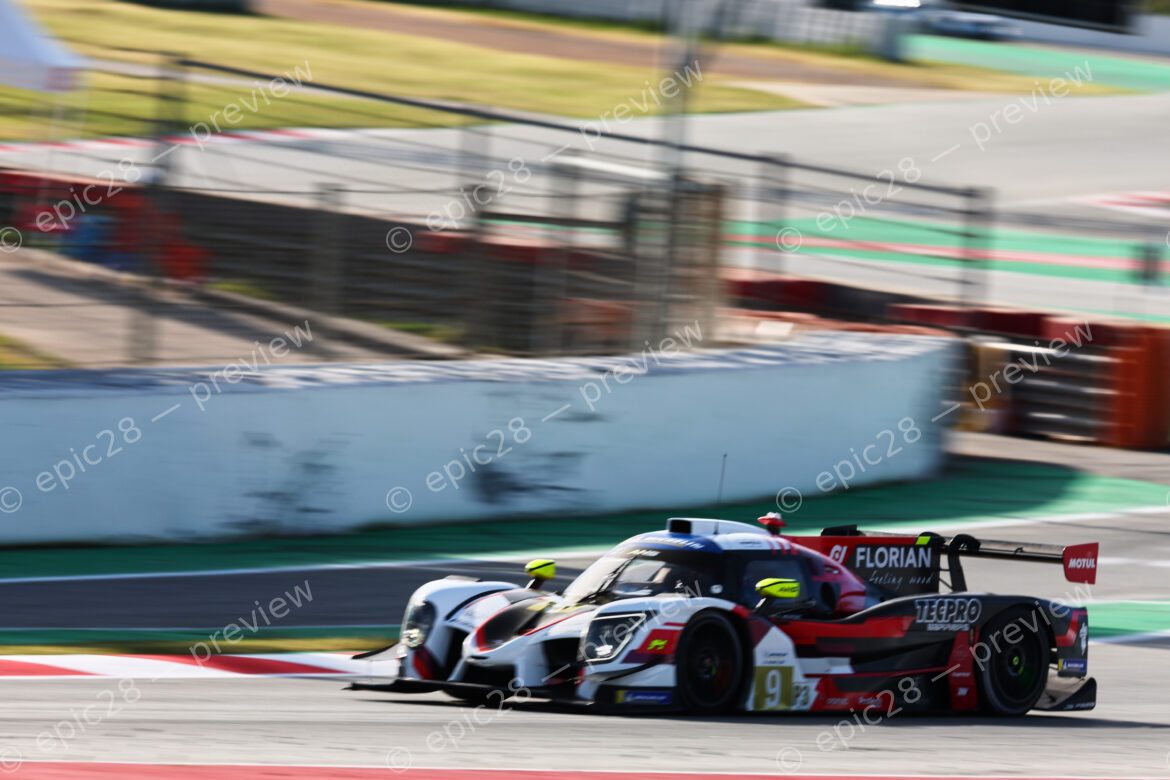Barcelona, Spain. 10th Apr 2026. #9 Ligier JS P325 - Toyota of Louis IGLESIAS (FRA) and Maxwell DODDS (GBR) (ANS MOTORSPORT) prototype pushes through a high-speed section during Free Practice 2, maintaining a tight line as it attacks the corner.. Credit: Tracey Allan-McWilliams/Alamy Live News