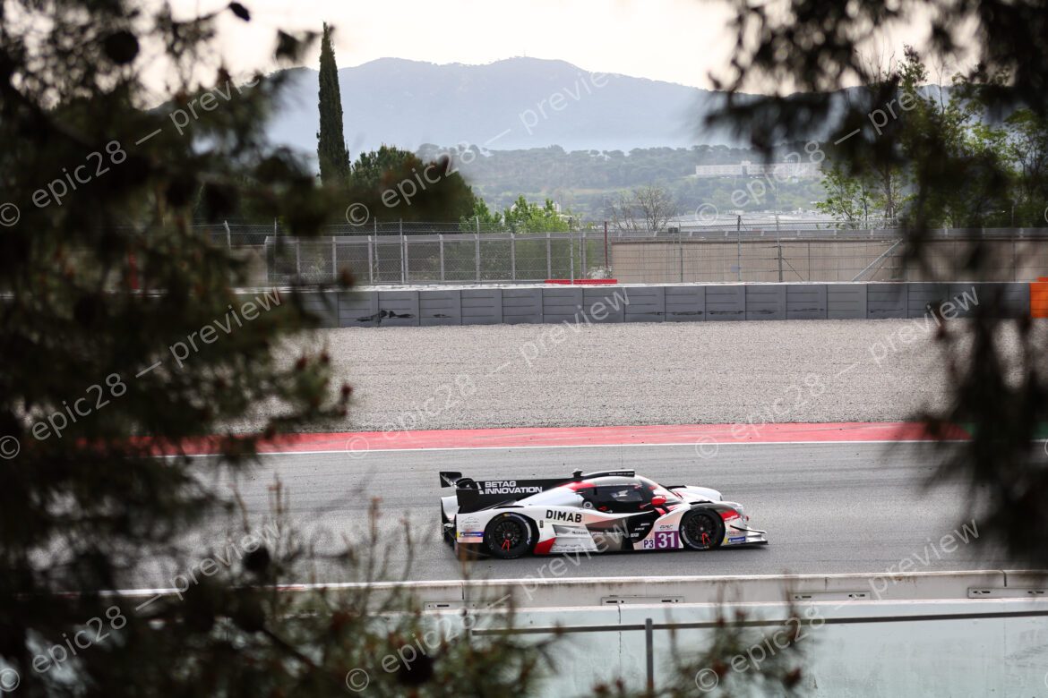 Barcelona, Spain. 11th Apr 2026. #31 Ligier JS P325 - Toyota of Ralph MEICHTRY (SUI) and Grégory DE SYBOURG (SUI) and Lenny RIED (GER) (RACING SPIRIT OF LEMAN) prototype pushes through a high-speed section during the second free practice session.. Credit: Tracey Allan-McWilliams/Alamy Live News
