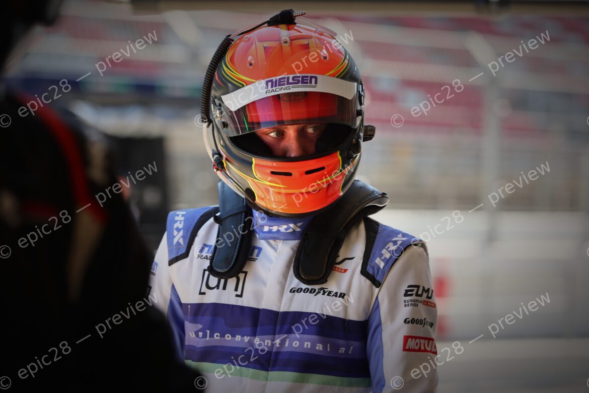 Barcelona, Spain. 7th Apr 2026. #27 Oreca 07 - Gibson of Kriton LENTOUDIS (GRE) and Alex QUINN (GBR) and James ALLEN (AUS) (NIELSEN RACING) driver focuses intensely during the morning session, captured in a moment of quiet anticipation before heading to the grid.. Credit: Tracey Allan-McWilliams/Alamy Live News