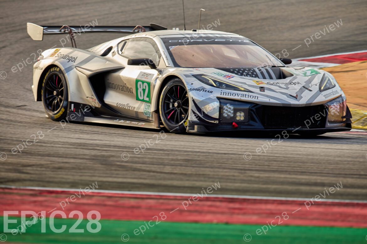 Hiroshi KOIZUMI (JPN), Rui ANDRADE (POR) and Charlie EASTWOOD (IRL) drives for TF SPORT (GBR) in a Corvette Z06 LMGT3.R during the European Le Mans Series, 4 HOURS OF PORTIMÃO, Portugal, 18th October 2025. (Photo by Craig Allan-McWilliams)
