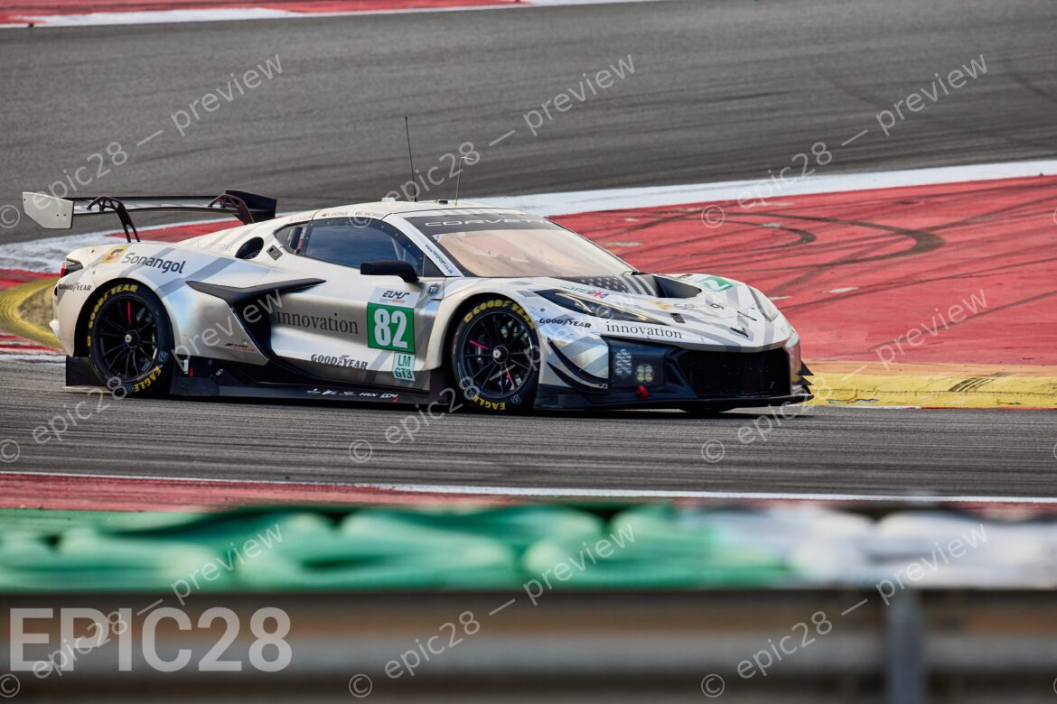 Hiroshi KOIZUMI (JPN), Rui ANDRADE (POR) and Charlie EASTWOOD (IRL) drives for TF SPORT (GBR) in a Corvette Z06 LMGT3.R during the European Le Mans Series, 4 HOURS OF PORTIMÃO, Portugal, 18th October 2025. (Photo by Craig Allan-McWilliams)