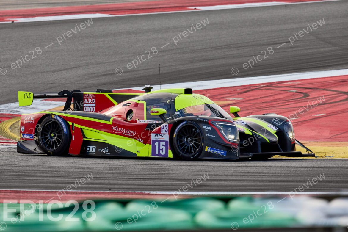 Michael JENSEN (DEN), Nick ADCOCK (GBR) and Gillian HENRION (FRA) drives for RLR M SPORT (GBR) in a Ligier JS P325 - Toyota during the European Le Mans Series, 4 HOURS OF PORTIMÃO, Portugal, 18th October 2025. (Photo by Craig Allan-McWilliams)