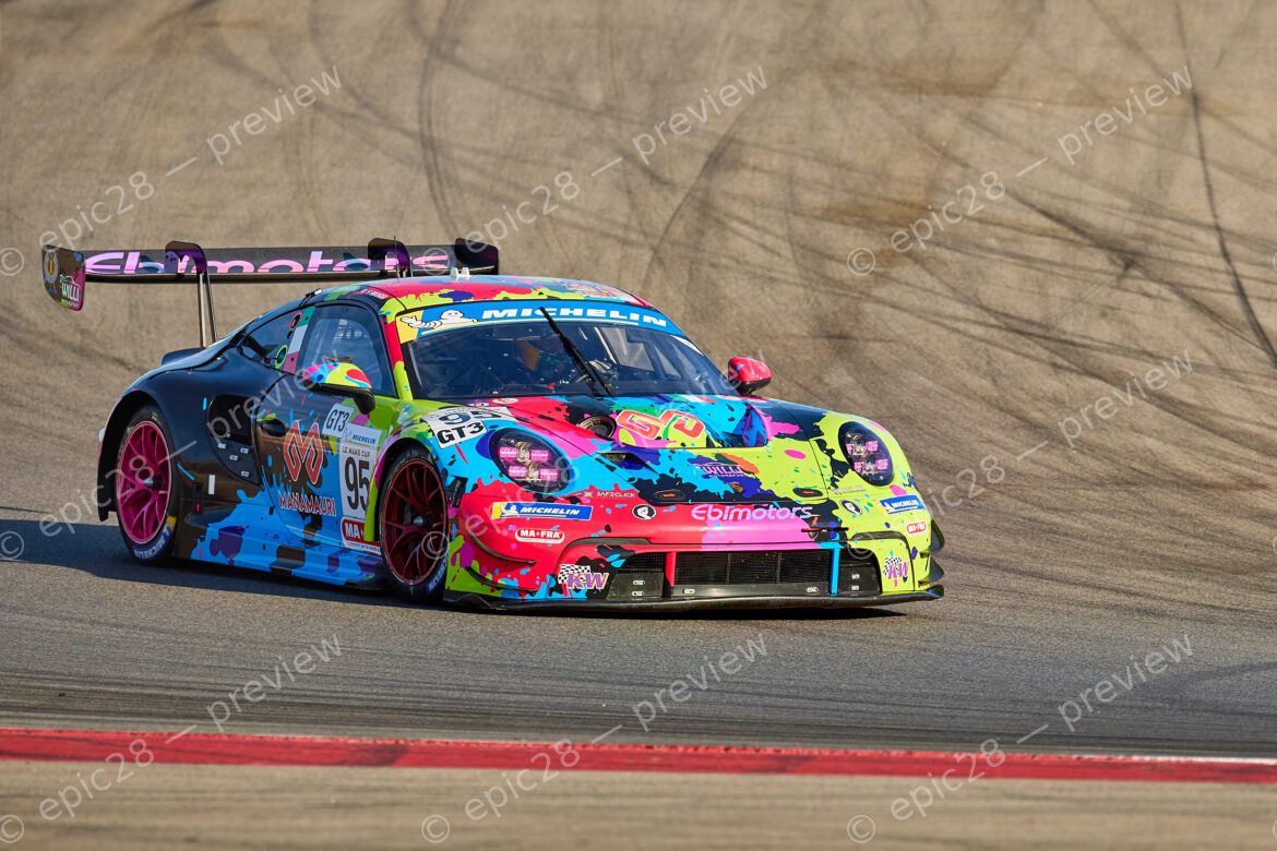 Fabrizio BROGGI (ROU) and Sabino Marco Pietro DE CASTRO (ITA) drives for EBIMOTORS (ITA) in a Porsche 911 GT3 R (992) at the 2025 Michelin Le Mans Cup in PORTIMÃO, Portugal 18th October 2025. (Photo by Craig Allan-McWilliams)