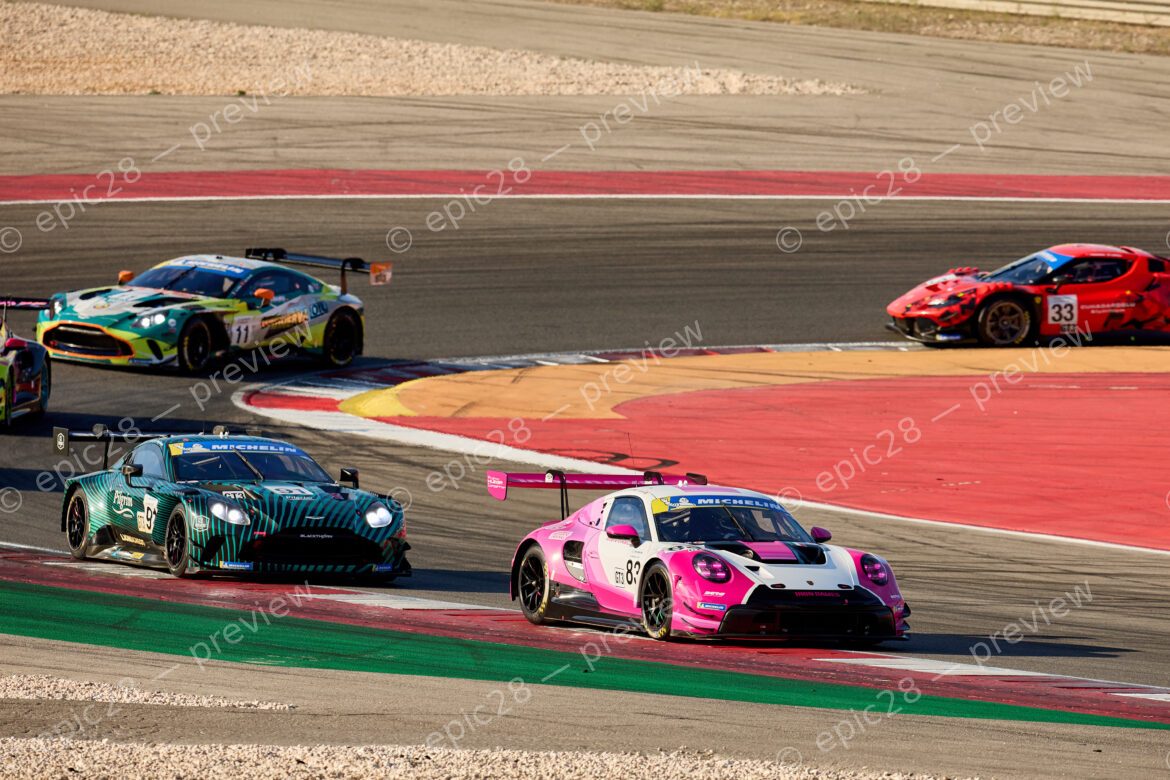 Vanina ICKX (BEL) and Marta GARCIA LOPEZ (ESP) drives for IRON DAMES (ITA) in a Porsche 911 GT3 R (992) at the 2025 Michelin Le Mans Cup in PORTIMÃO, Portugal 18th October 2025. (Photo by Craig Allan-McWilliams)