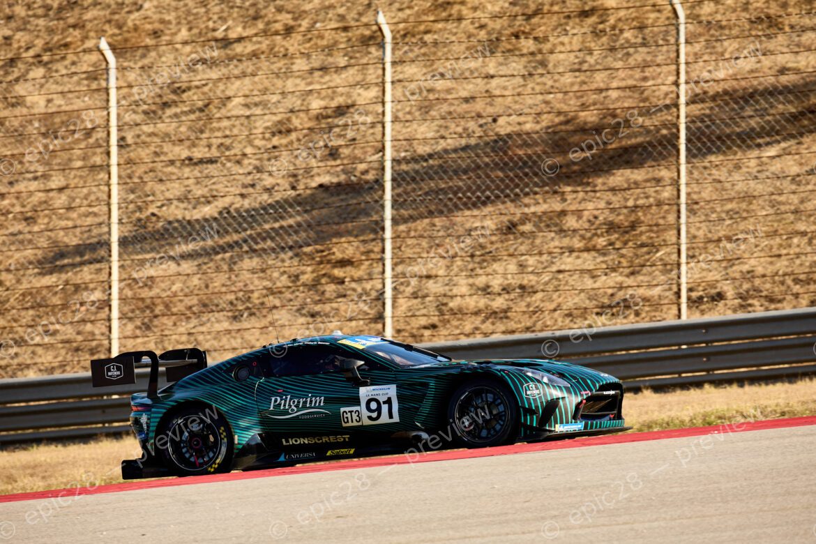 Alexander MARTIN (GBR) and Charles BATEMAN (GBR) drives for BLACKTHORN (GBR) in a Aston Martin Vantage GT3 EVO at the 2025 Michelin Le Mans Cup in PORTIMÃO, Portugal 18th October 2025. (Photo by Craig Allan-McWilliams)