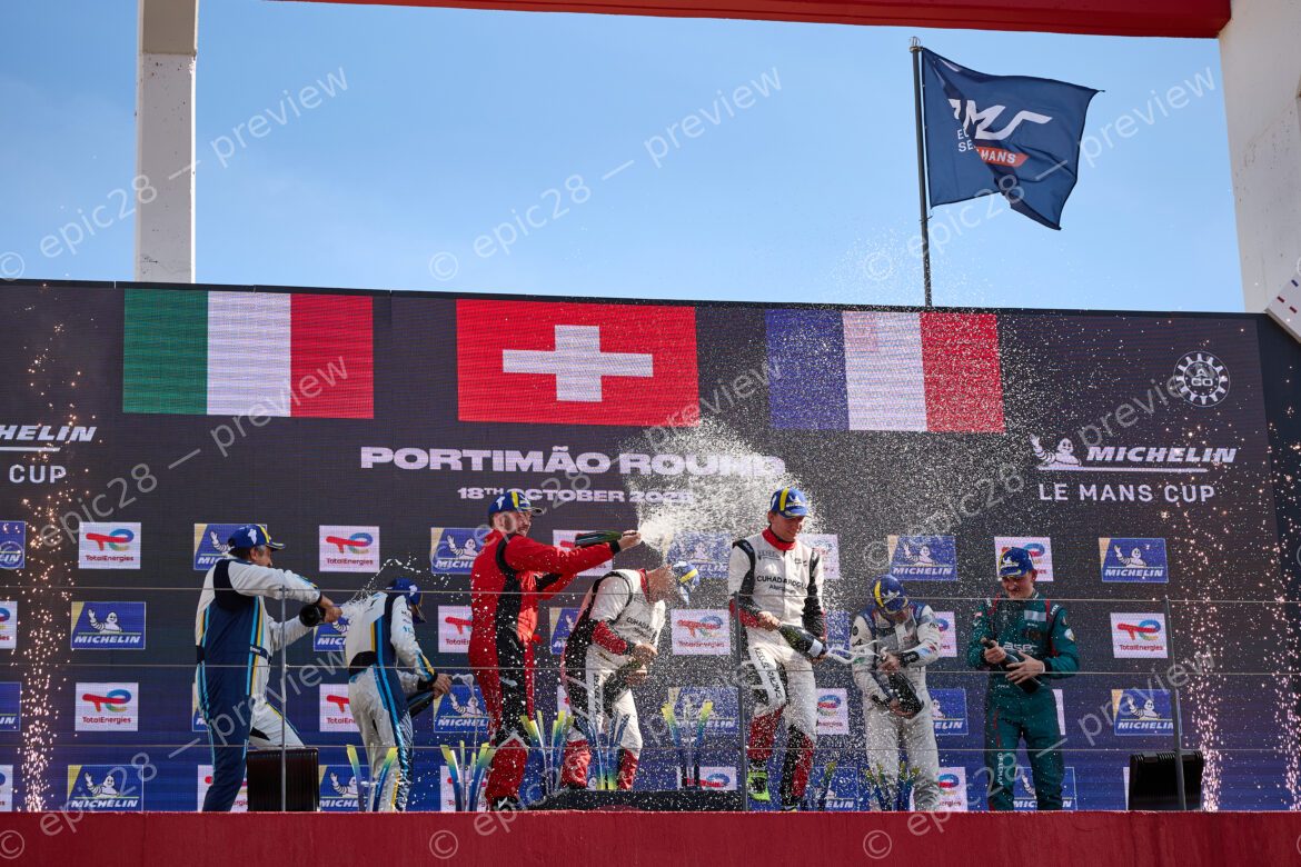 GT3 Podium:1st: Murat Cuhadaroglu, David Fumanelli (Kessel Racing #33 - Ferrari 296 GT3)2nd: Alessandro Cozzi, Edoardo Donno (AF Corse #51 - Ferrari 296 GT3)3rd: Marta Garcia Lopez, Rahel Frey (Iron Dames #85 - Lamborghini Huracán GT3 EVO2)