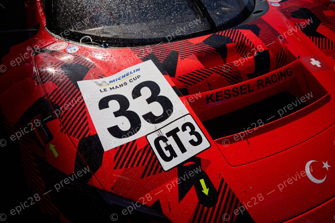 Murat Ruhi ÇUHADAROĞLU (TUR) and David Cleto FUMANELLI (ITA) drives for KESSEL RACING (SUI) in a Ferrari 296 GT3 at the 2025 Michelin Le Mans Cup in PORTIMÃO, Portugal 18th October 2025. (Photo by Craig Allan-McWilliams)